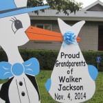 Blue Grandparent Stork