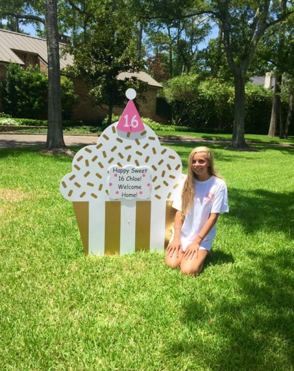 Sweet 16 Birthday Yard Sign San Antonio Stork Lady Signs