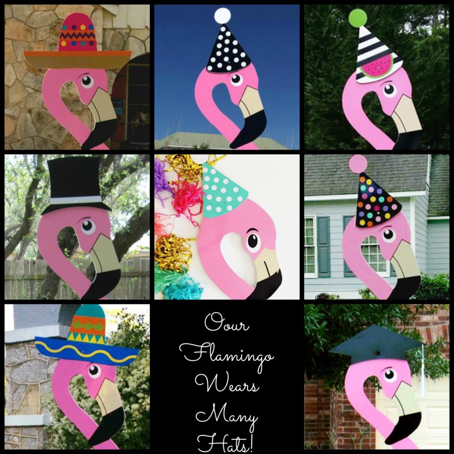 Flamingo Birthday Yard Sign Texas Stork Lady Signs