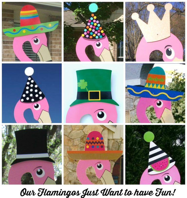 Our Flamingos Just Want to Have Fun Birthday Yard Signs San Antonio