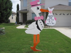 San Antonio, TX Stork Sign Rentals 210-601-7351