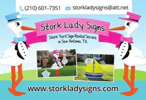 storkladysignspostcard